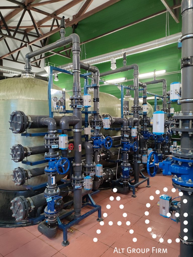 обвязка осадочных фильтров