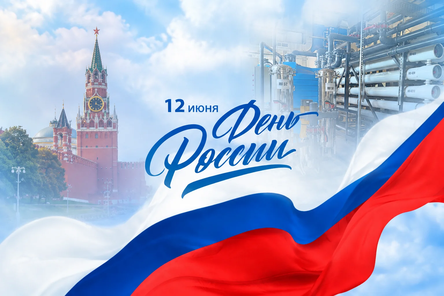 открытка день россии водоподготовка